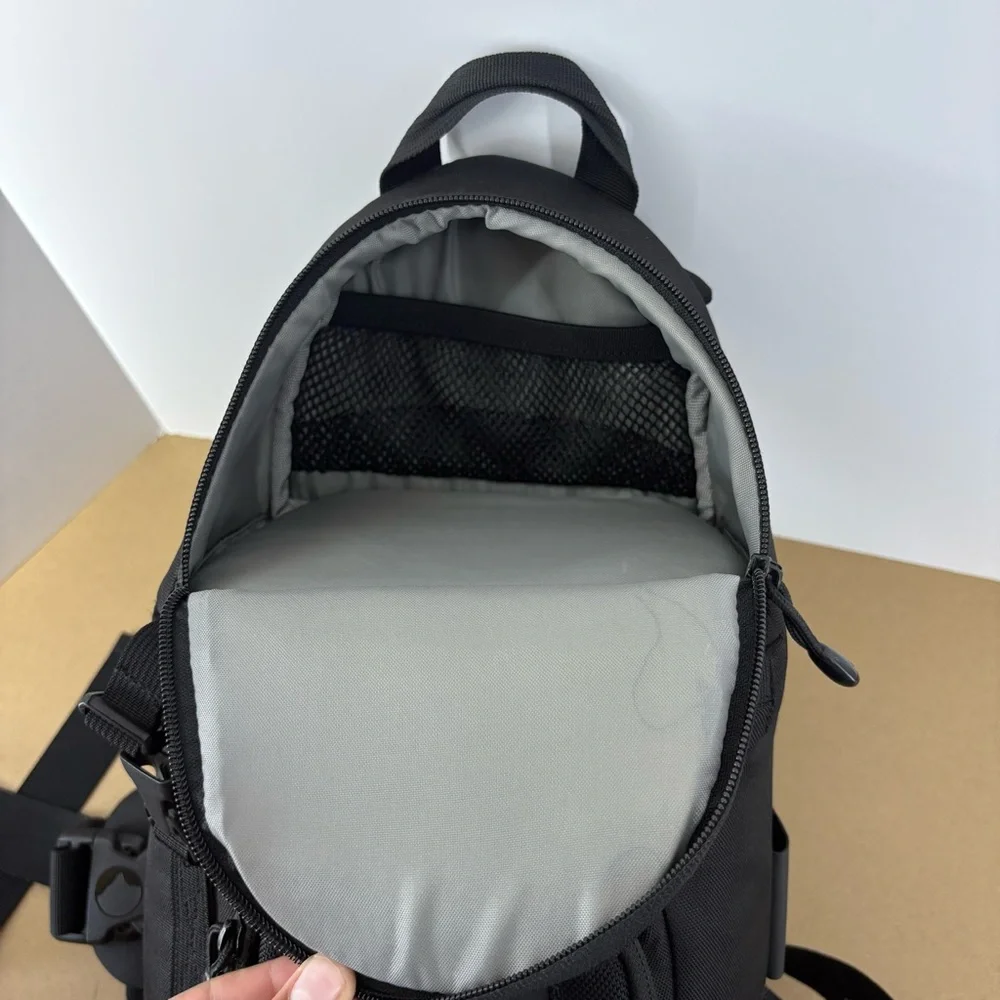 Lowepro Crossbody Camera Bag, Black, Adjustable Sizing, Space for 3-4 Lenses